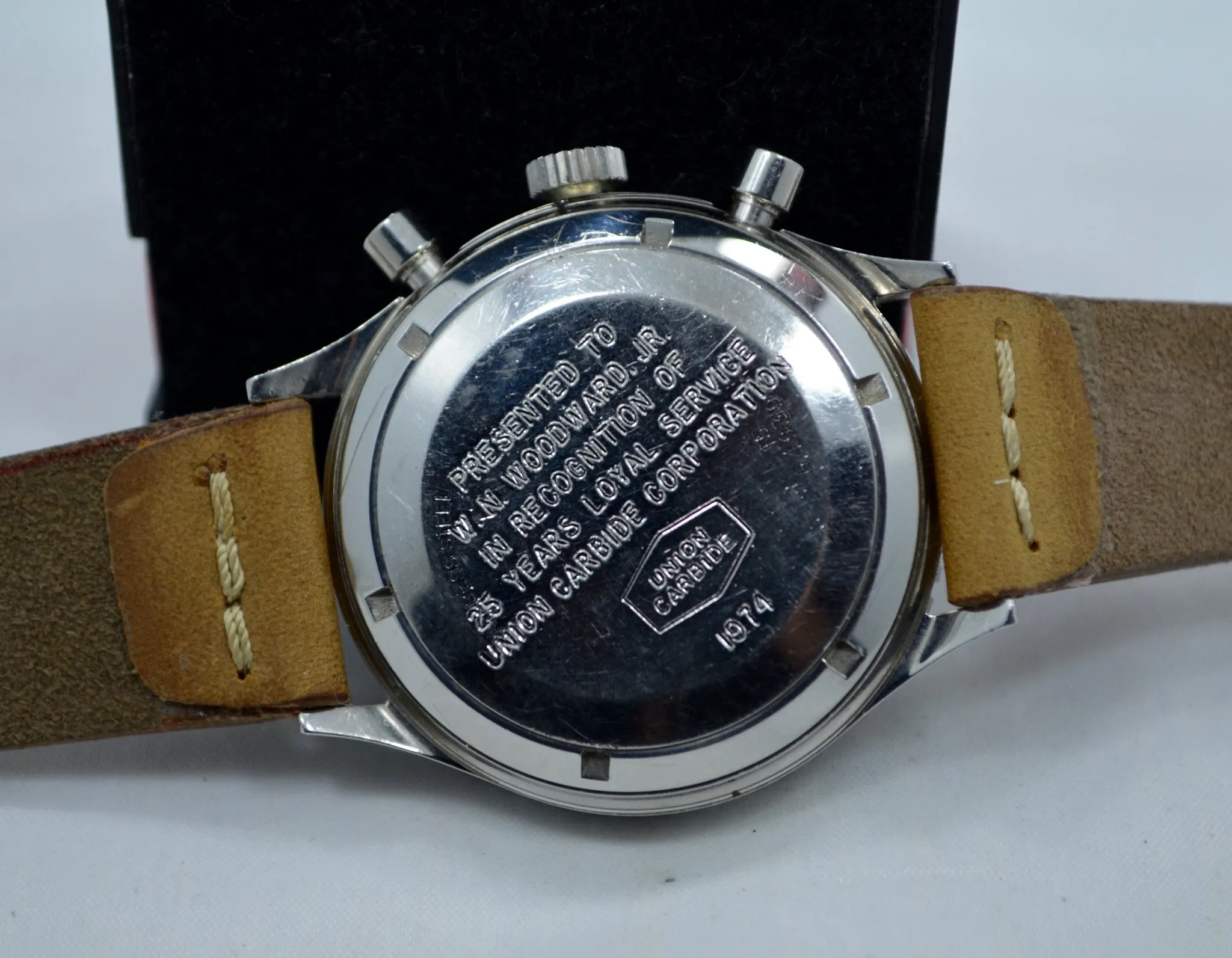 Vintage Longines 30CH 7981-3 "Big Eye" Steel Chronograph Wristwatch