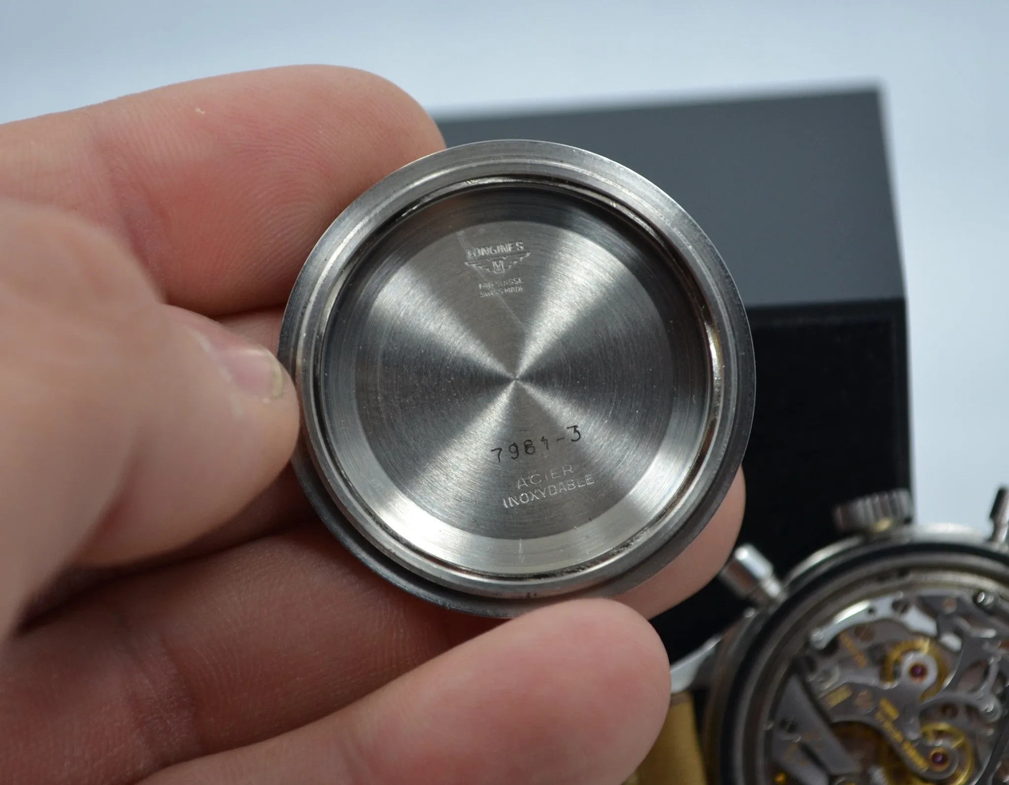 Vintage Longines 30CH 7981-3 "Big Eye" Steel Chronograph Wristwatch