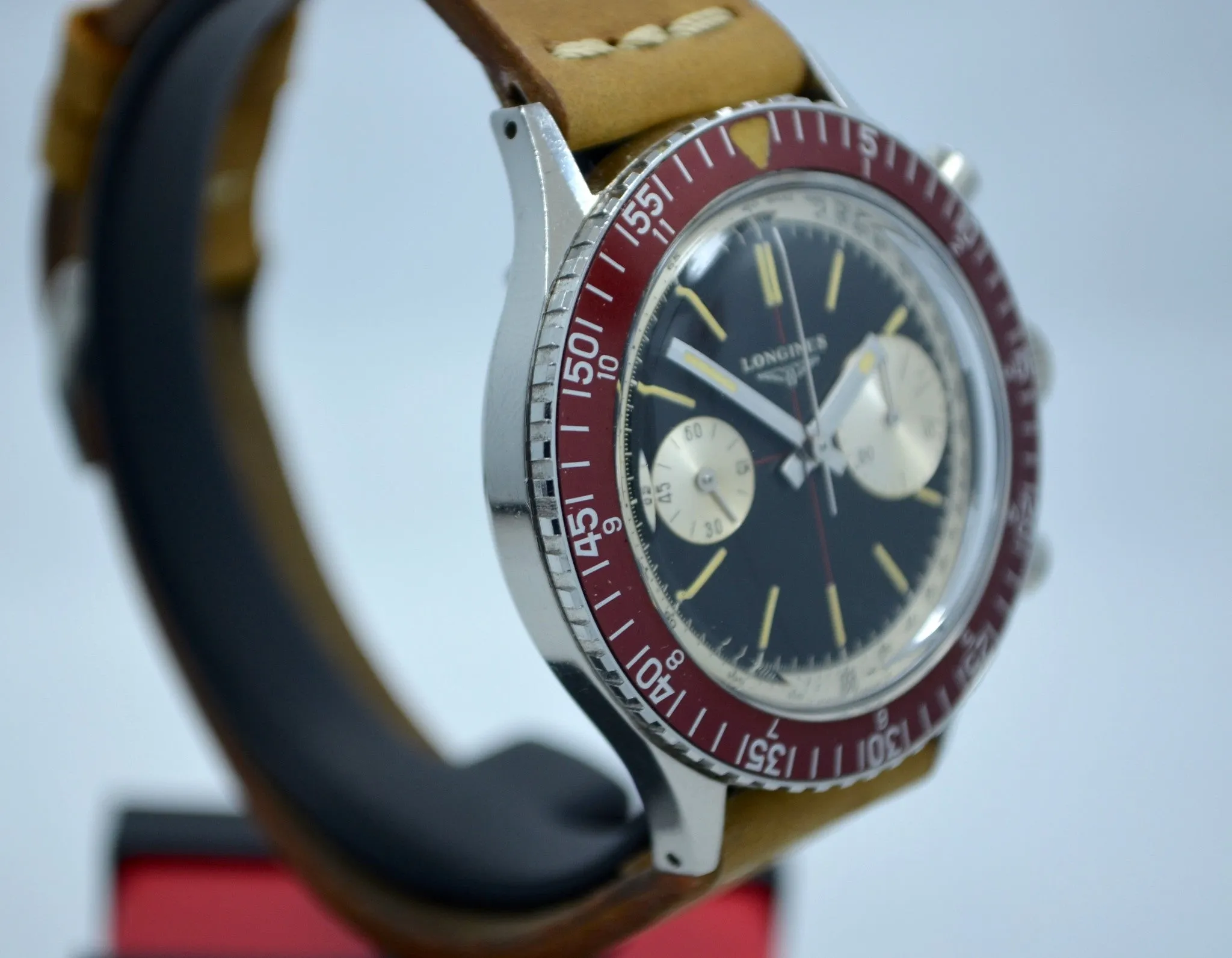 Vintage Longines 30CH 7981-3 "Big Eye" Steel Chronograph Wristwatch