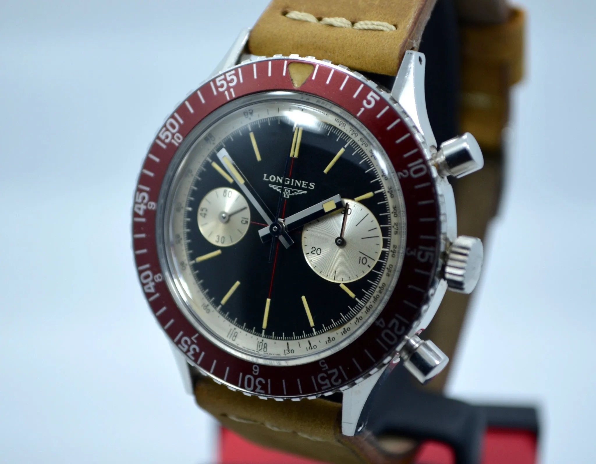 Vintage Longines 30CH 7981-3 "Big Eye" Steel Chronograph Wristwatch