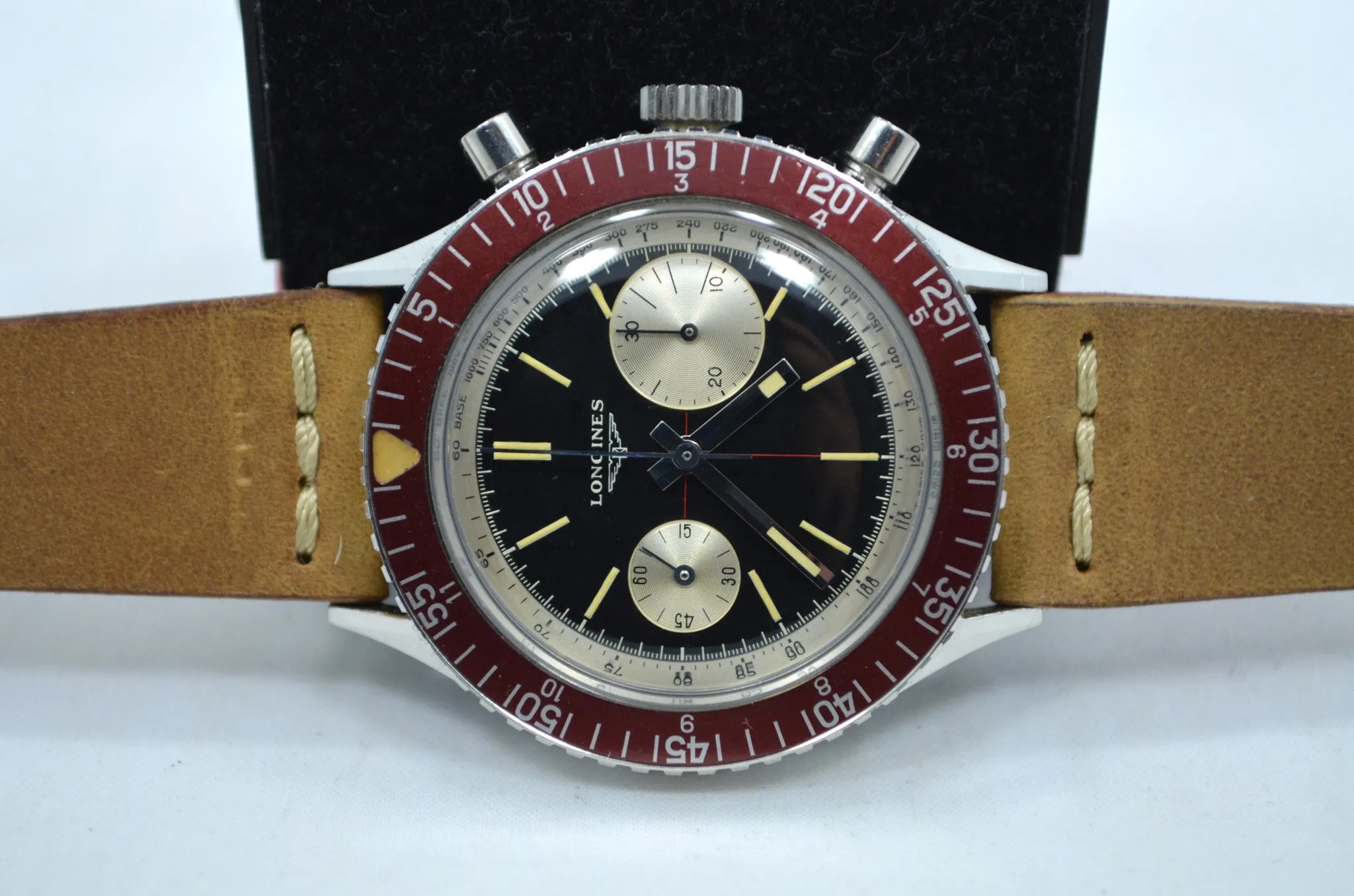 Vintage Longines 30CH 7981-3 "Big Eye" Steel Chronograph Wristwatch
