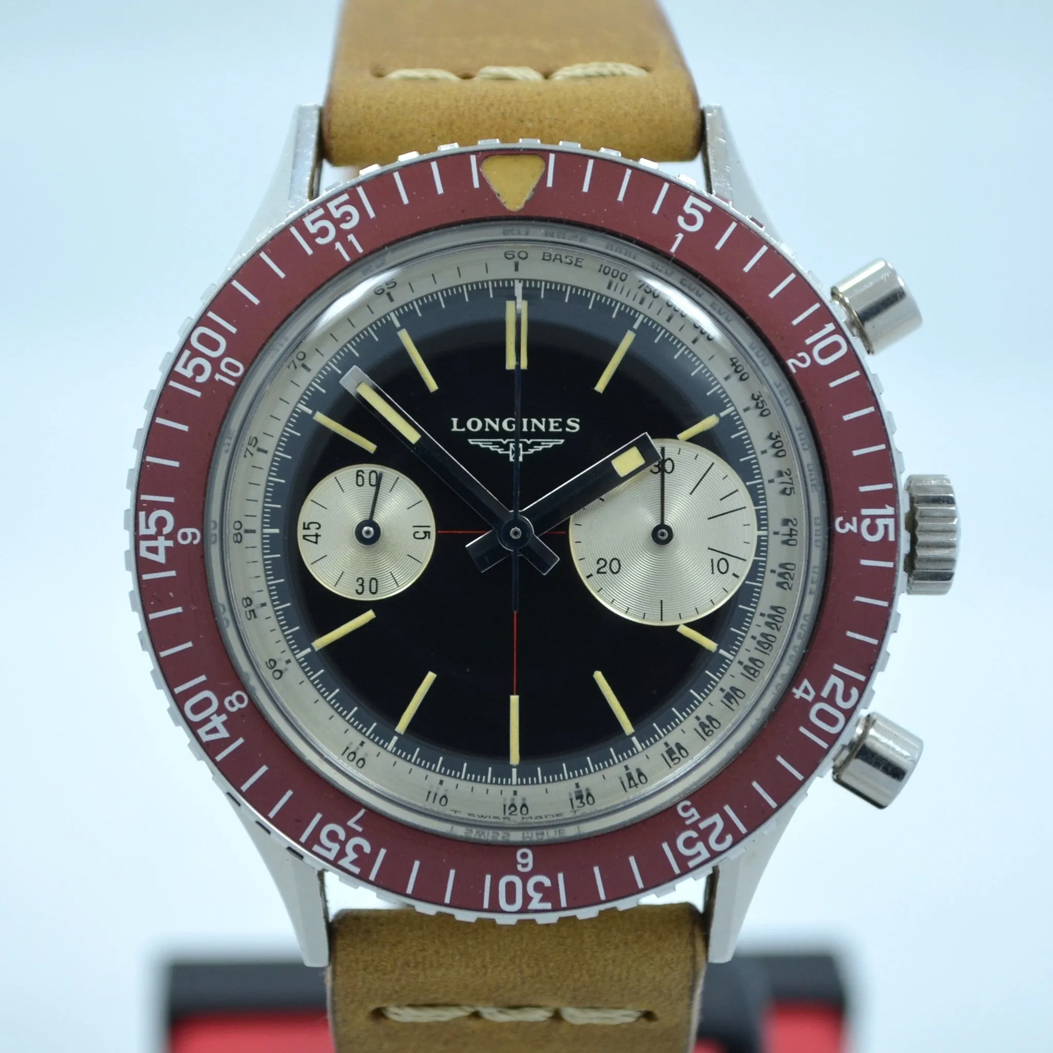 Vintage Longines 30CH 7981-3 "Big Eye" Steel Chronograph Wristwatch