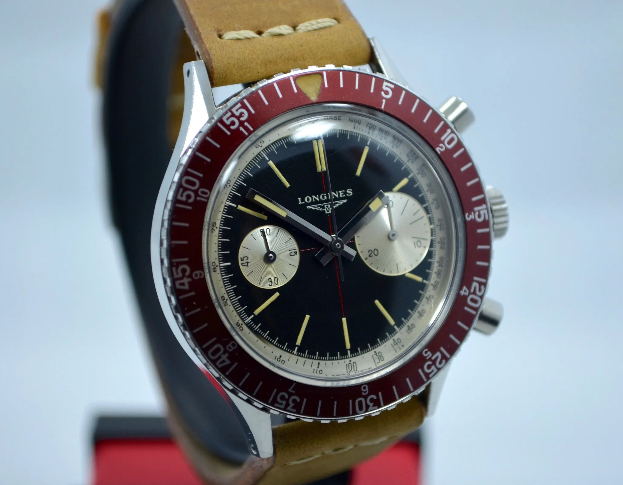 Vintage Longines 30CH 7981-3 "Big Eye" Steel Chronograph Wristwatch
