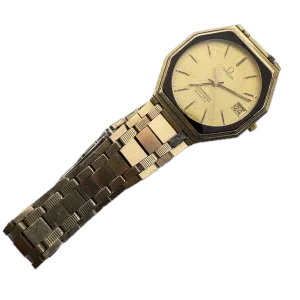 Vintage Omega Constellation Chronometer Octagon Men's Quartz Wristwatch 10k GF