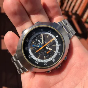 Vintage Omega Flightmaster 145.036 Steel Chronograph Cal. 911 Tropical Brown Wristwatch
