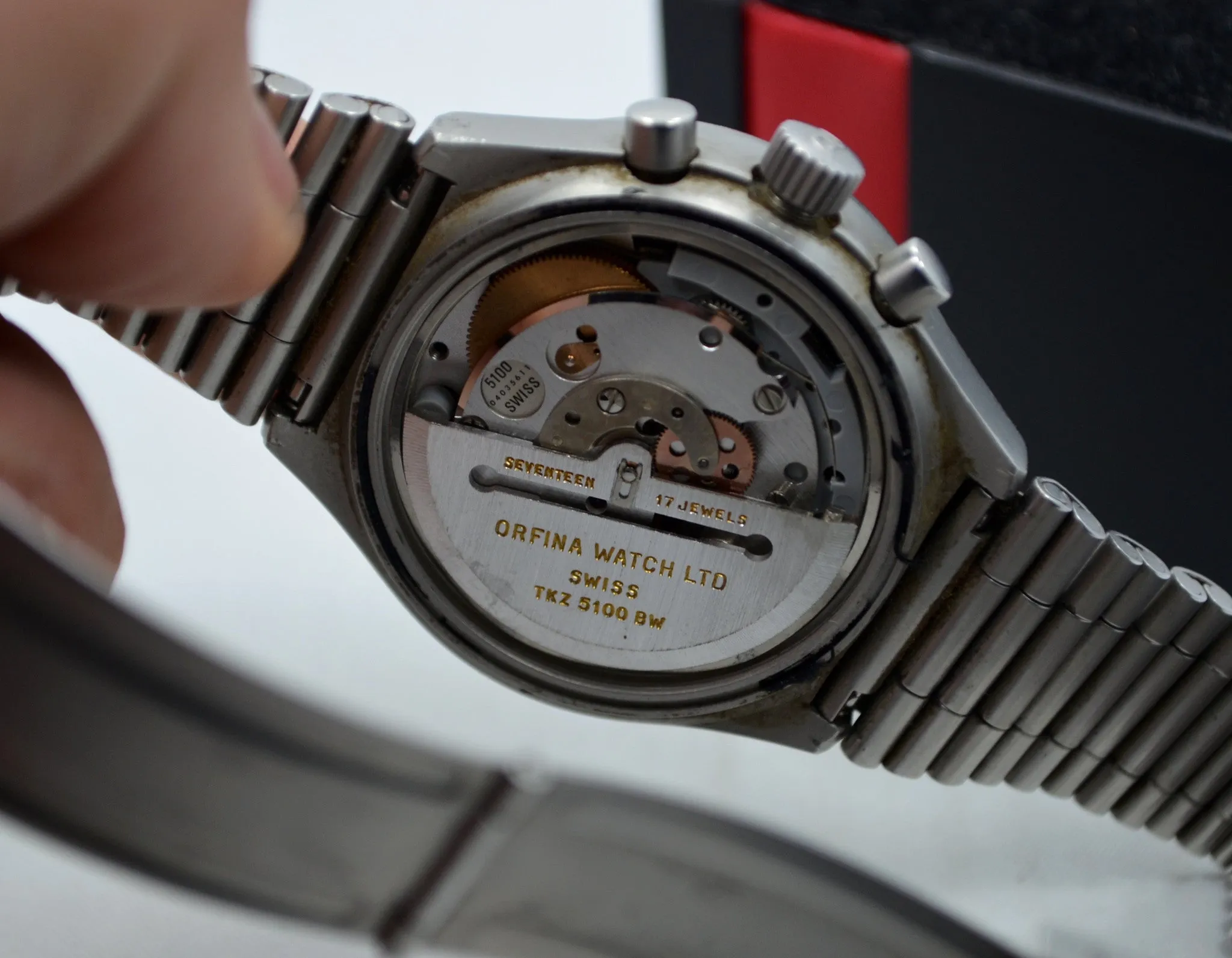 Vintage ORFINA PORSCHE DESIGN 7176 Chronograph Auto Lemania 5100 Steel Watch