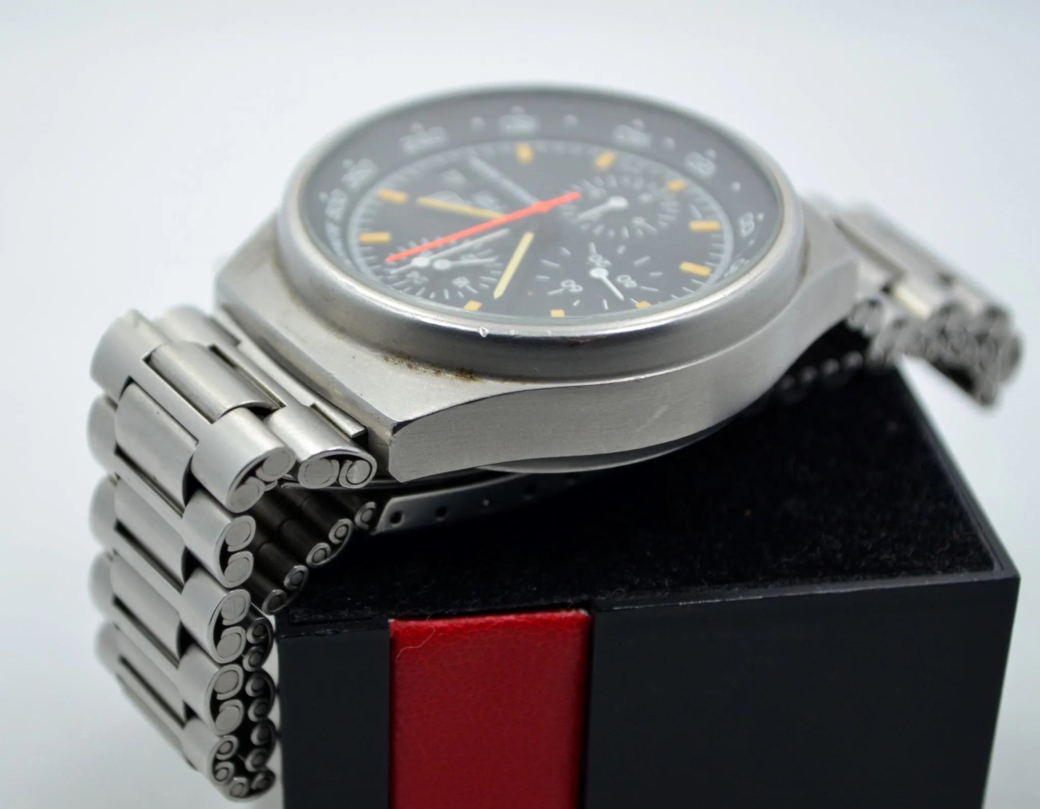 Vintage ORFINA PORSCHE DESIGN 7176 Chronograph Auto Lemania 5100 Steel Watch