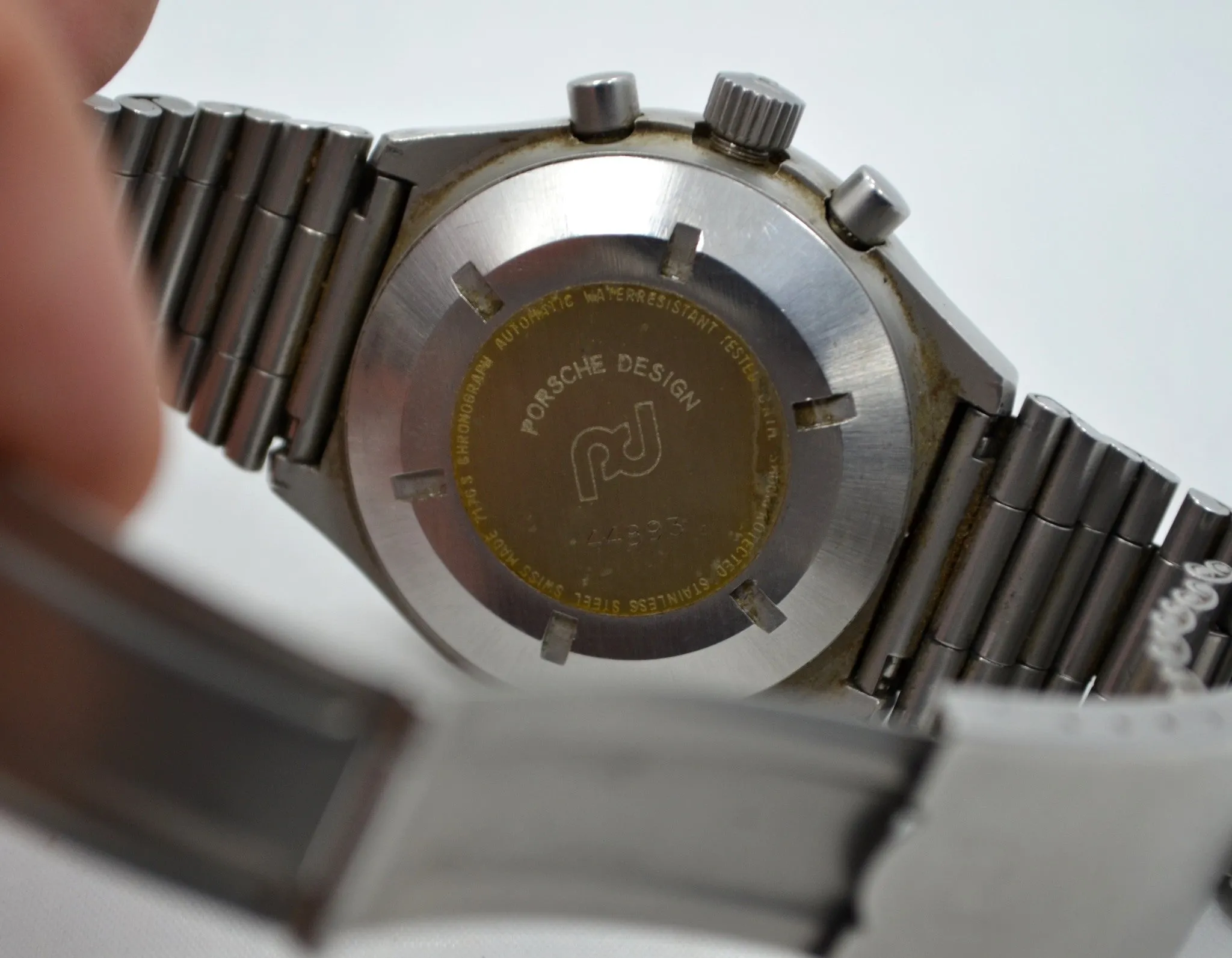 Vintage ORFINA PORSCHE DESIGN 7176 Chronograph Auto Lemania 5100 Steel Watch