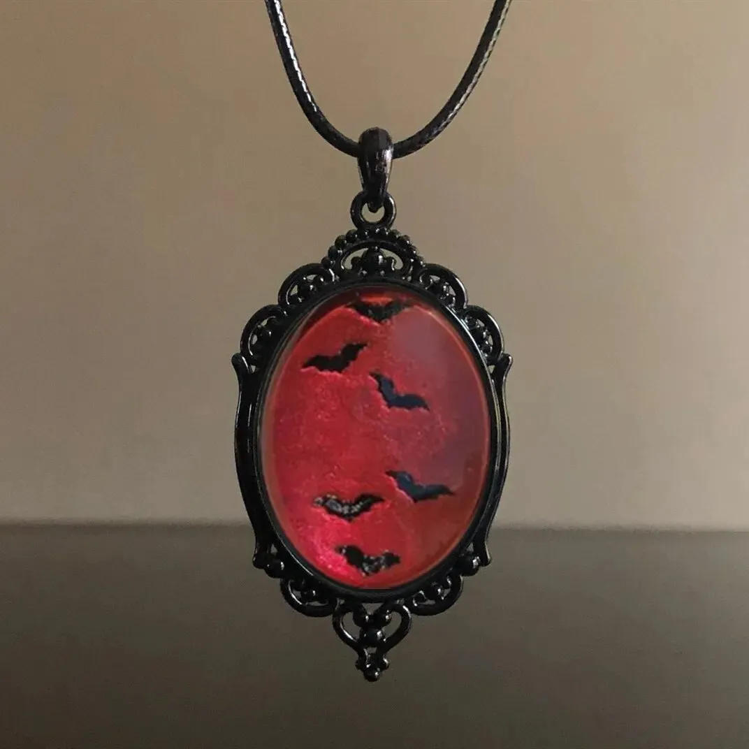 Vintage Red Quartz Crystal Necklace