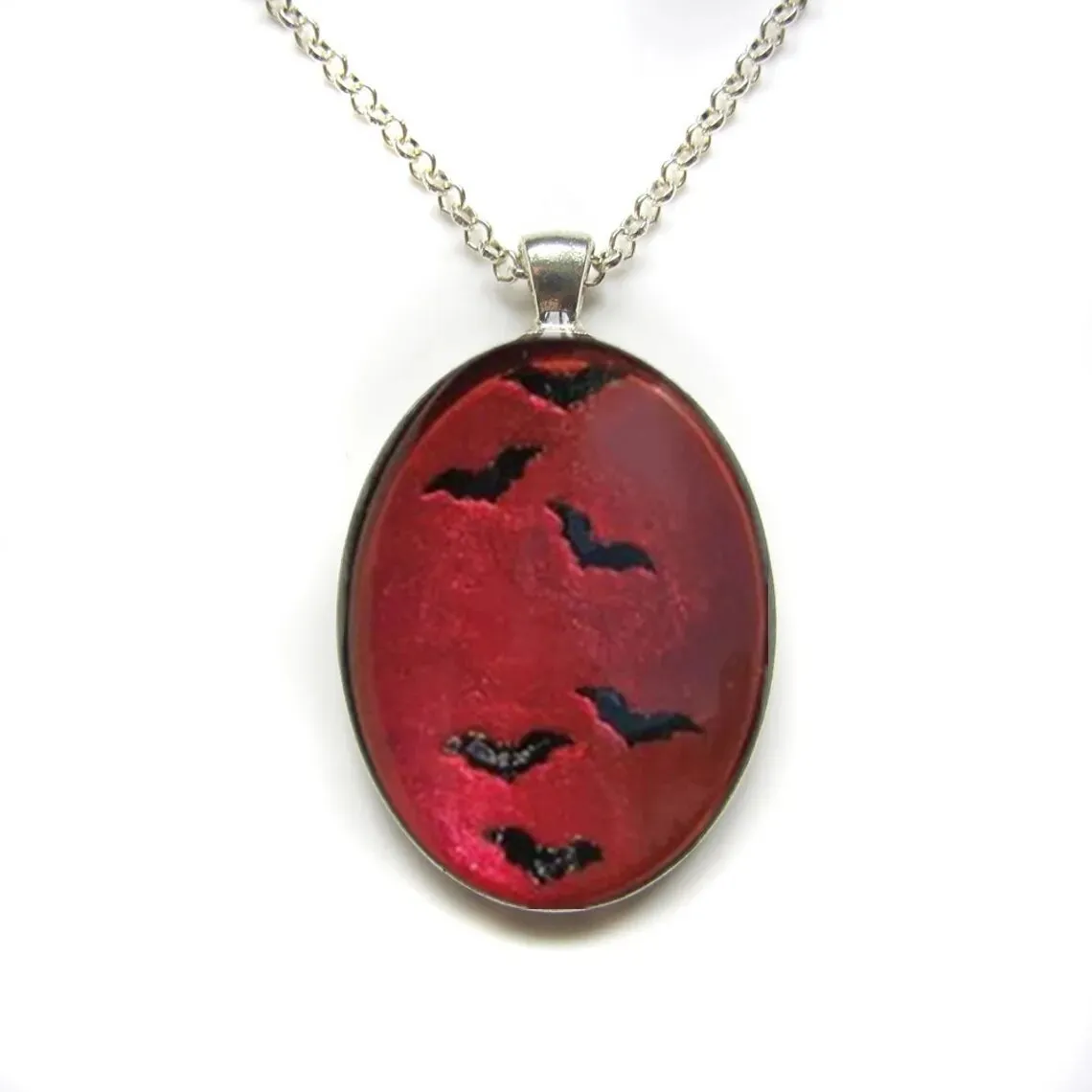 Vintage Red Quartz Crystal Necklace