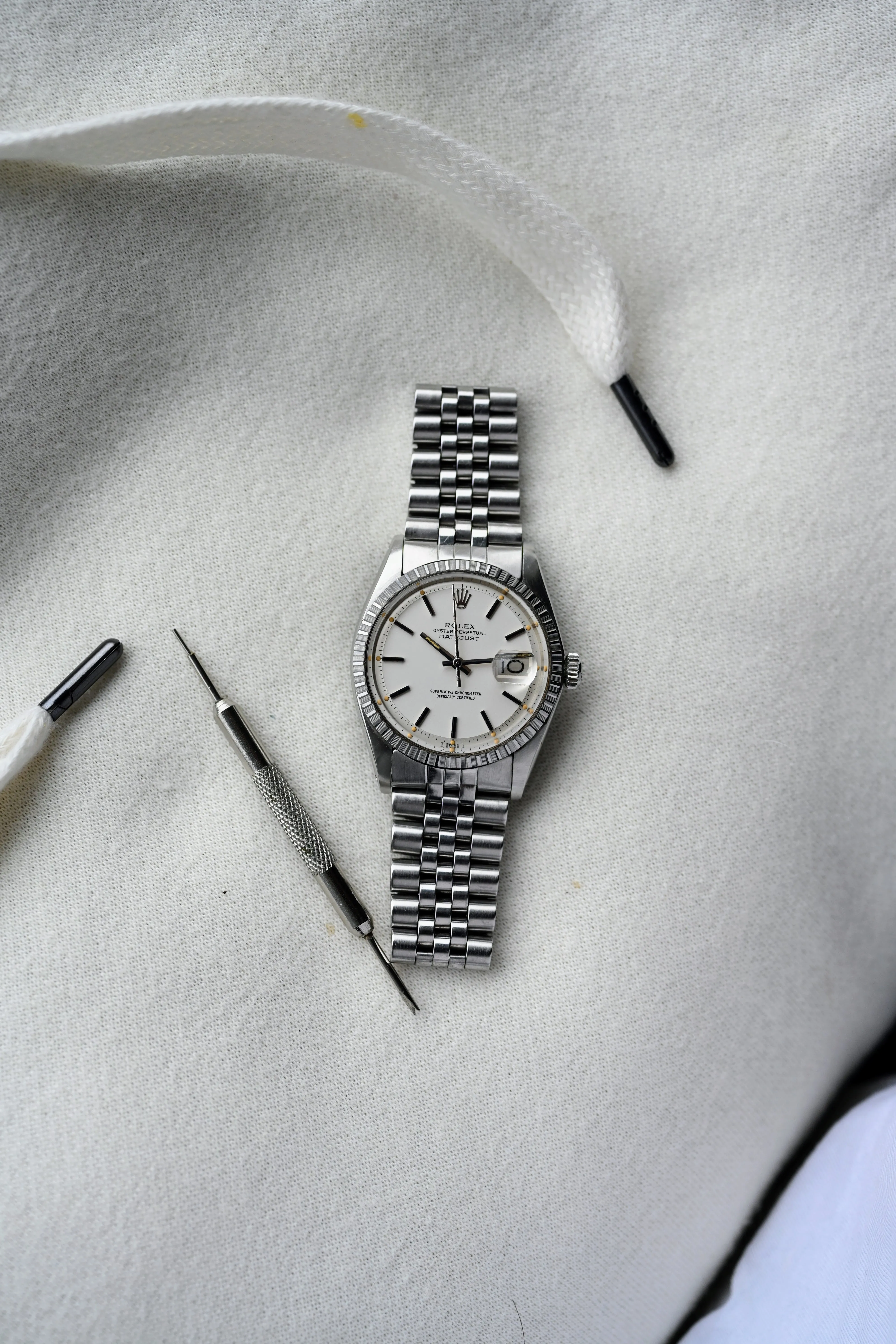 Vintage Rolex Datejust 1603 Snow White