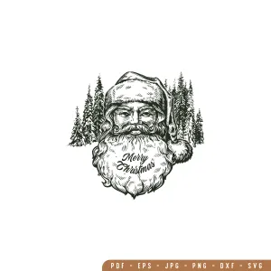 Vintage Santa SVG - DIGITAL DOWNLOAD