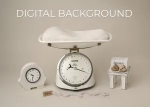 Vintage Scales Digital Background