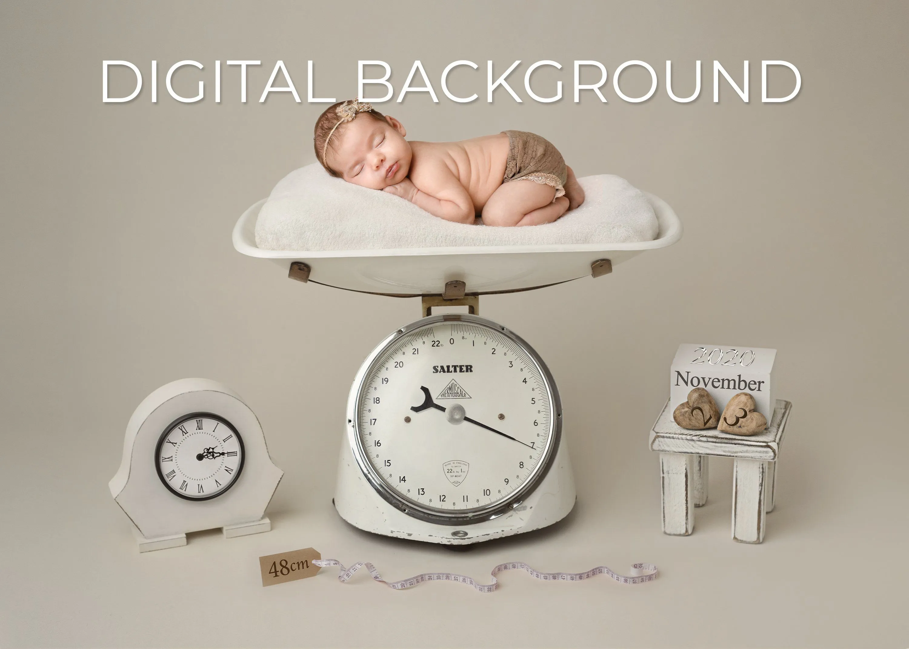 Vintage Scales Digital Background