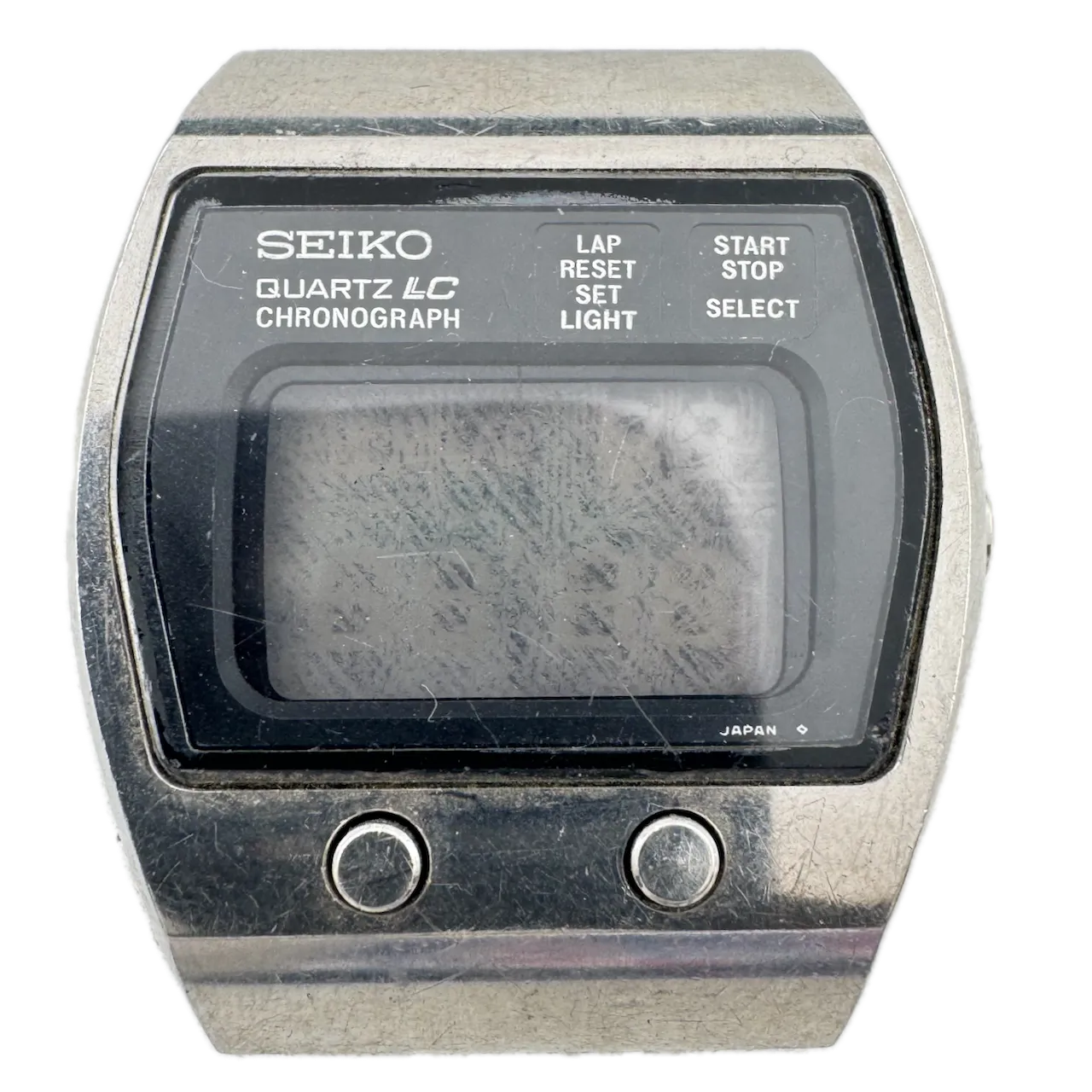 Vintage Seiko 0634-5009 LC Chrono Men's Digital LCD Wristwatch Japan Steel