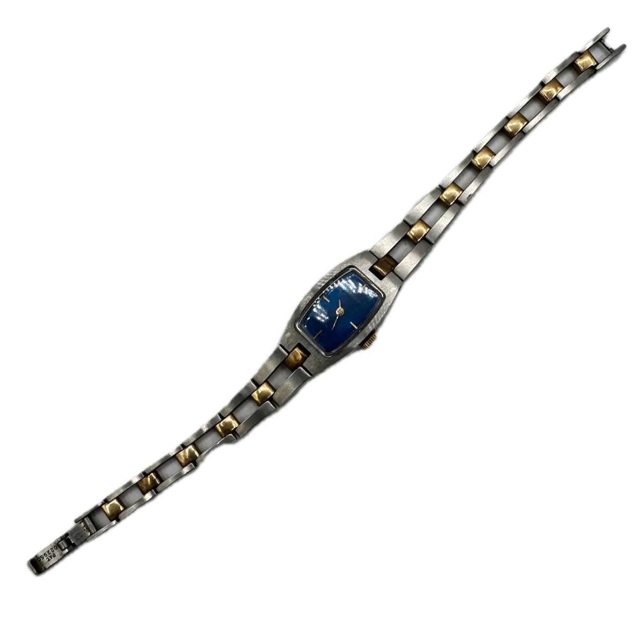 Vintage Seiko 11-7509 Blue Sunburst Ladies Mechanical Wristwatch 11 Gold Tone