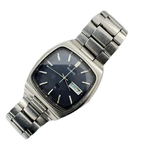 Vintage Seiko 4336-5019 SQ Day Date Tapestry Men's Quartz Wristwatch Japan Steel