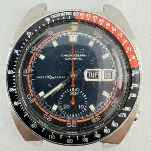 Vintage Seiko 6139-6001 Coke Men's Chronograph Wristwatch 6139A Japan Steel