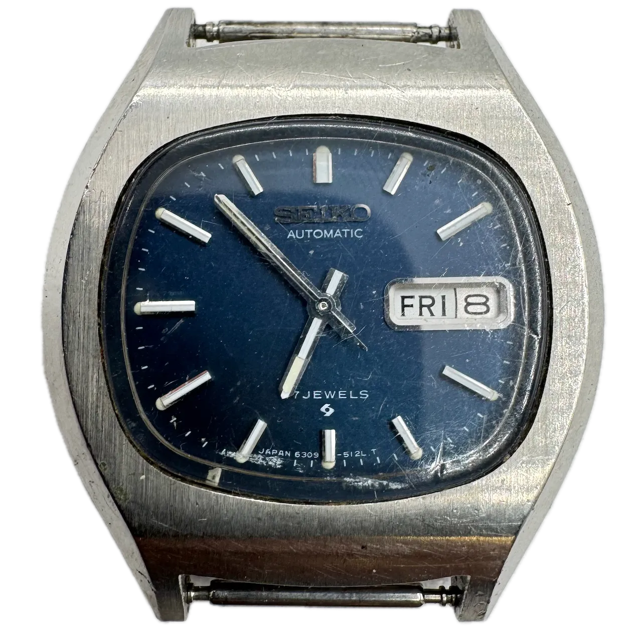 Vintage Seiko 6309-5119 Blue Daydate Men's Automatic Wristwatch 6309 A Steel