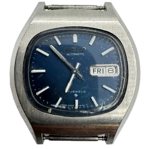 Vintage Seiko 6309-5119 Blue Daydate Men's Automatic Wristwatch 6309 A Steel