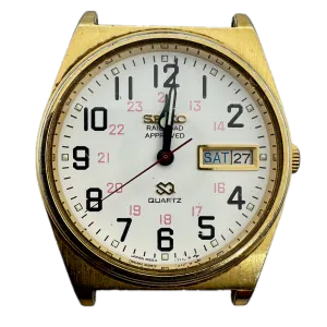 Vintage Seiko 6923-7039 Railroad Approved Men's Quartz Wristwatch Gold Tone