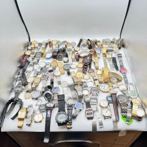 Vintage Seiko, Bulova, Elgin, etc. Lot of 100 Men's Quartz Wristwatch 3
