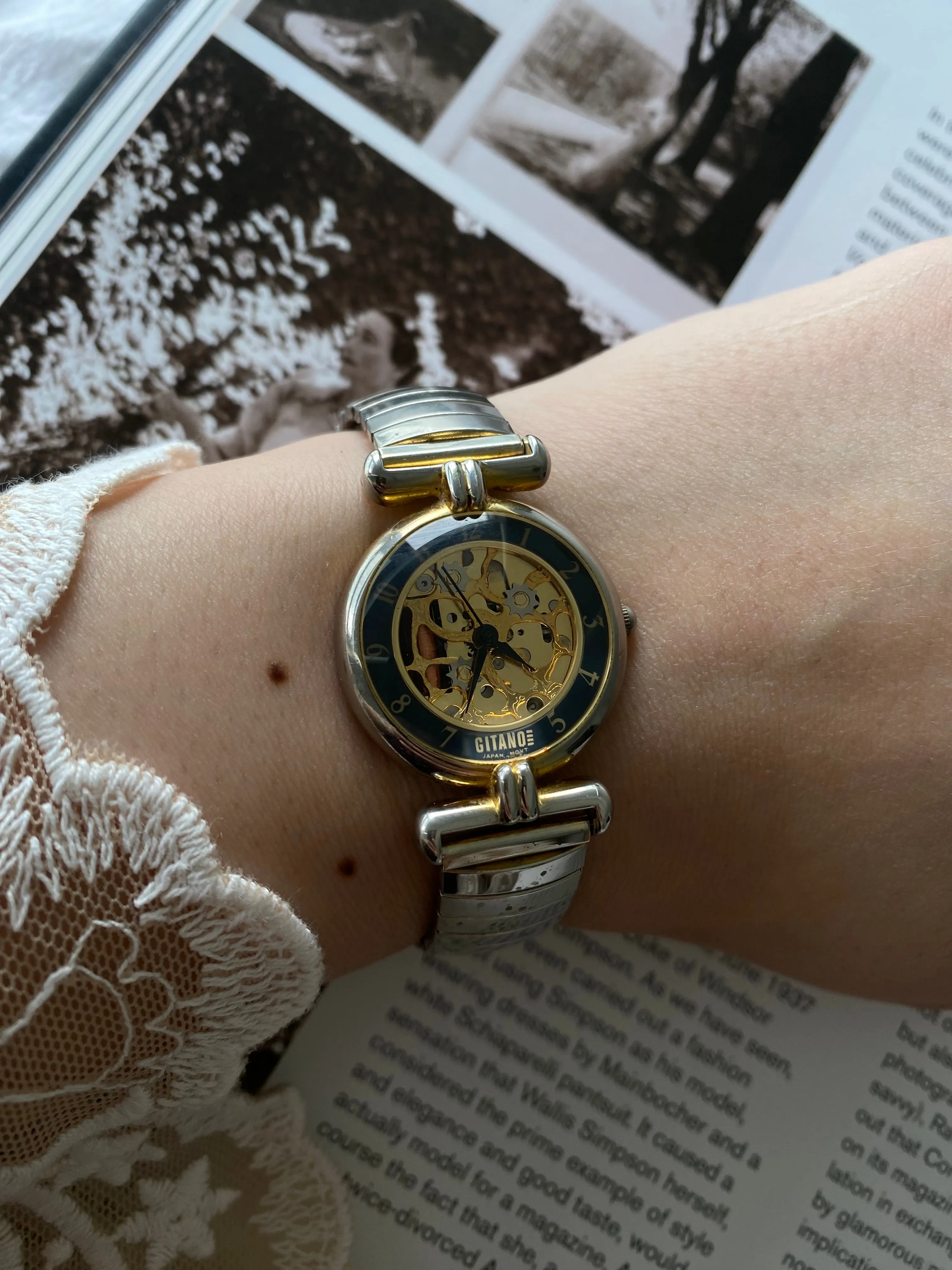Vintage Skeletonized Gitano Ladies Watch