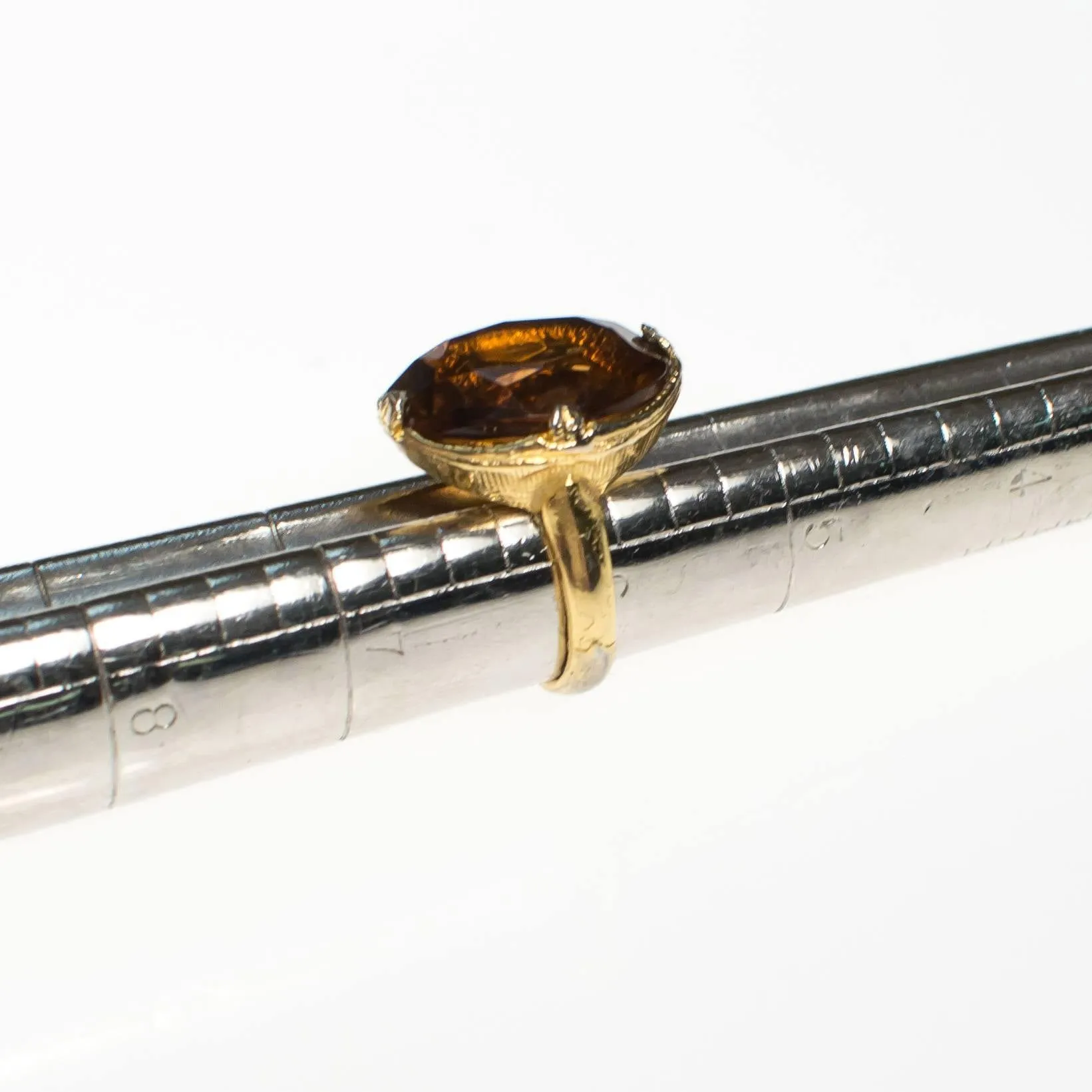 Vintage Smokey Crystal Statement Ring