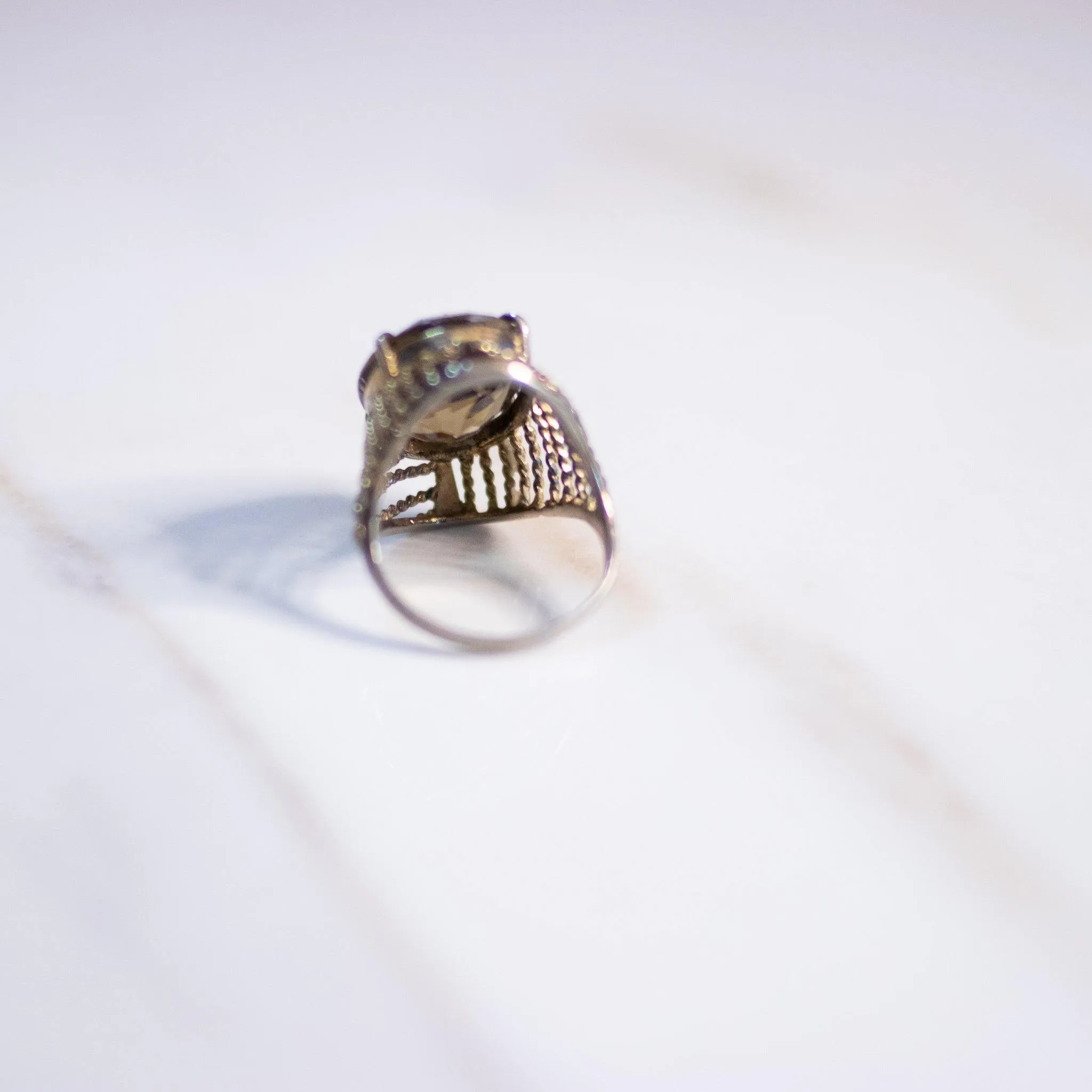 Vintage Smoky Quartz Statement Ring