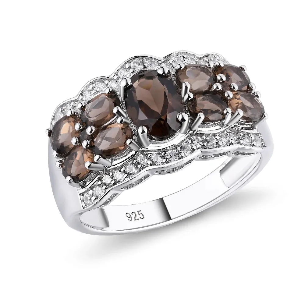 Vintage Style Oval Cut Create Citrine Gemstone Halo Ring