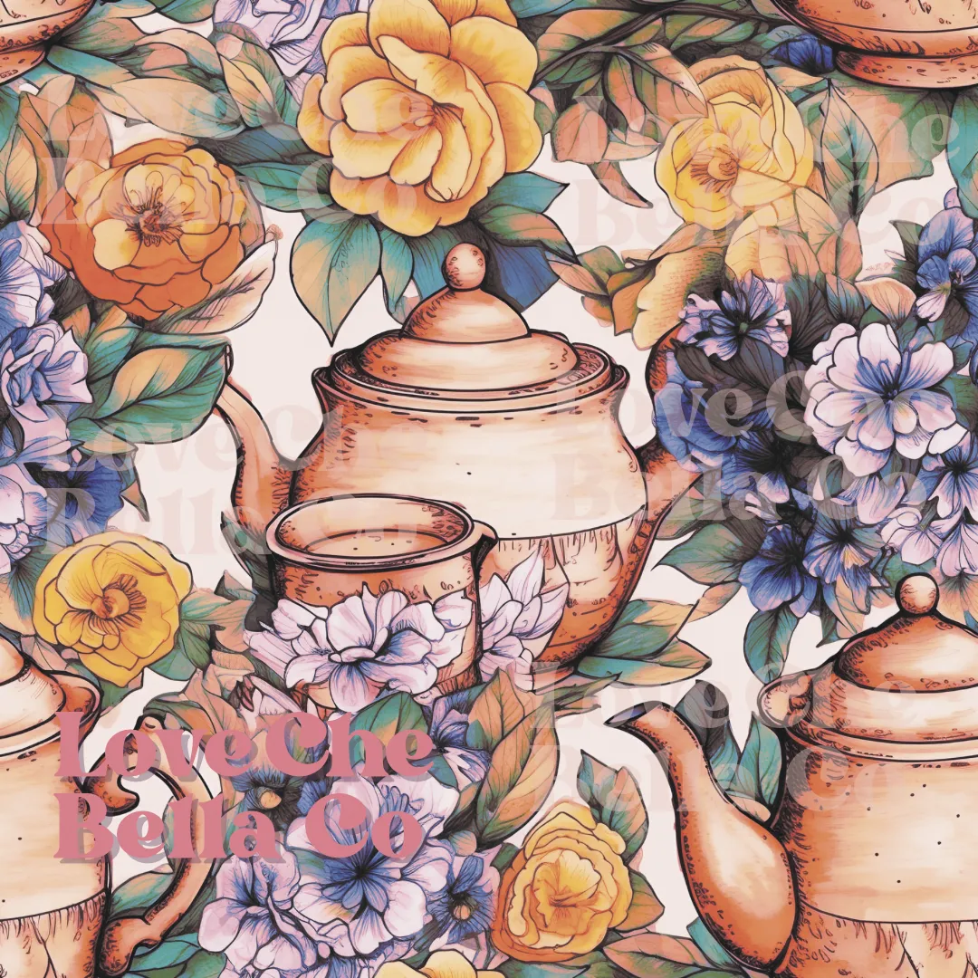 Vintage tea time - Seamless File