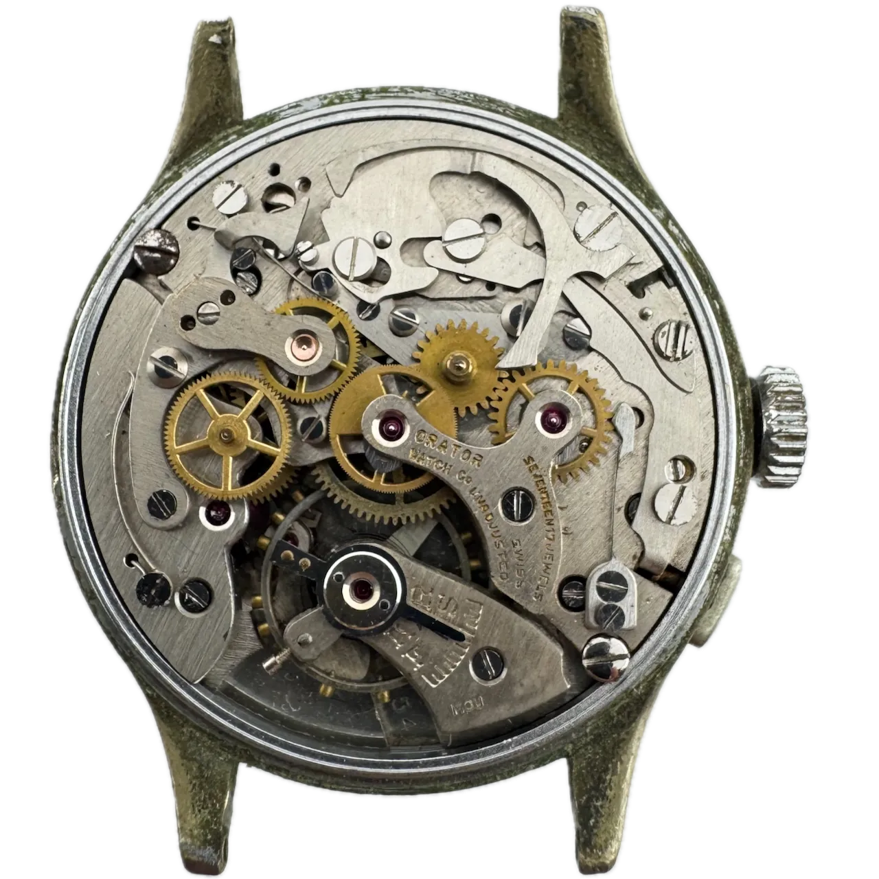 Vintage Thoresen Bi-Compax Men's Chronograph Wristwatch Landeron 54 Swiss