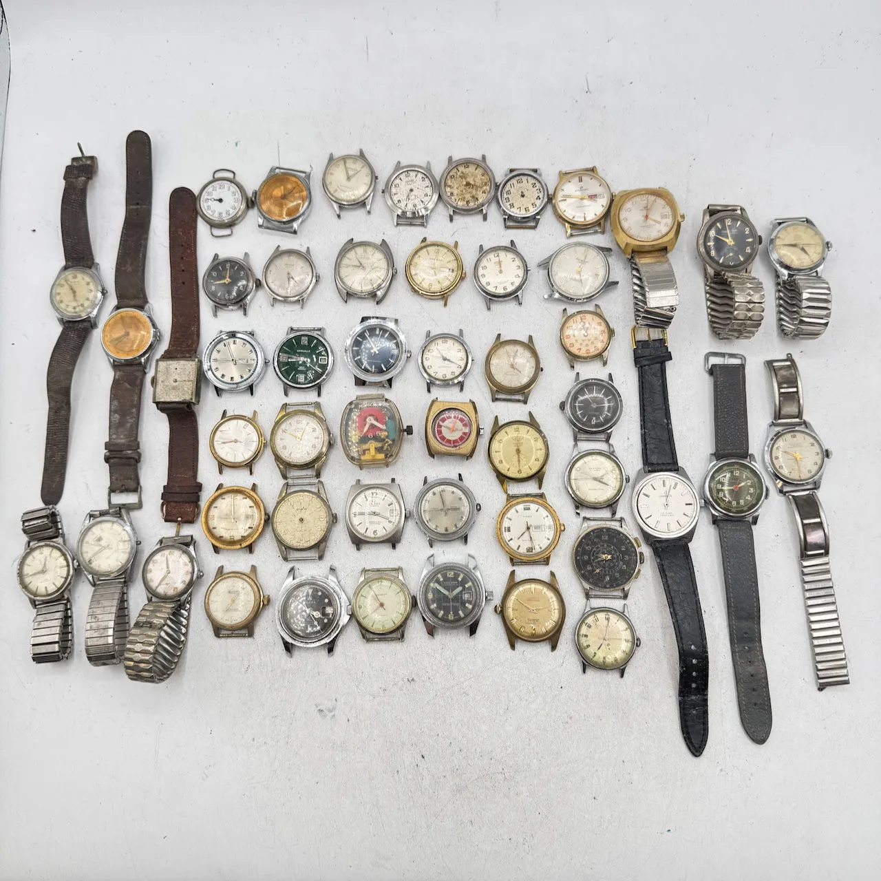 Vintage Timex, Caravelle, Benrus, etc. Lot of 50 Men's Mechanical Wristwatch 5
