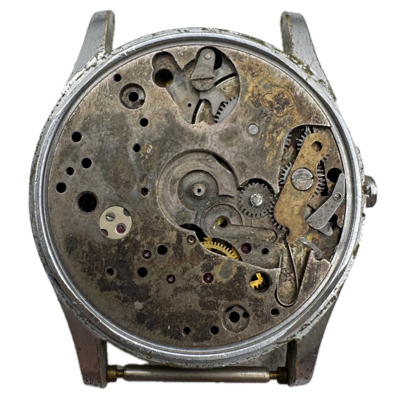 Vintage Unbranded Men's Chronograph Wristwatch Venus 170 Swiss Stainless Steel