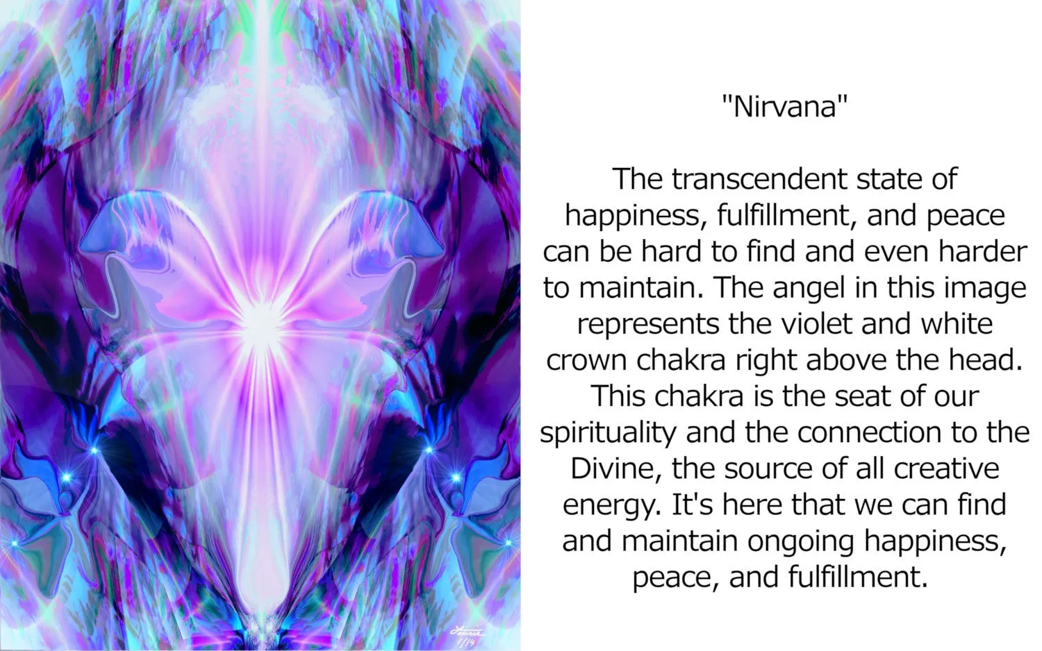 Violet White Crown Chakra Angel "Nirvana"