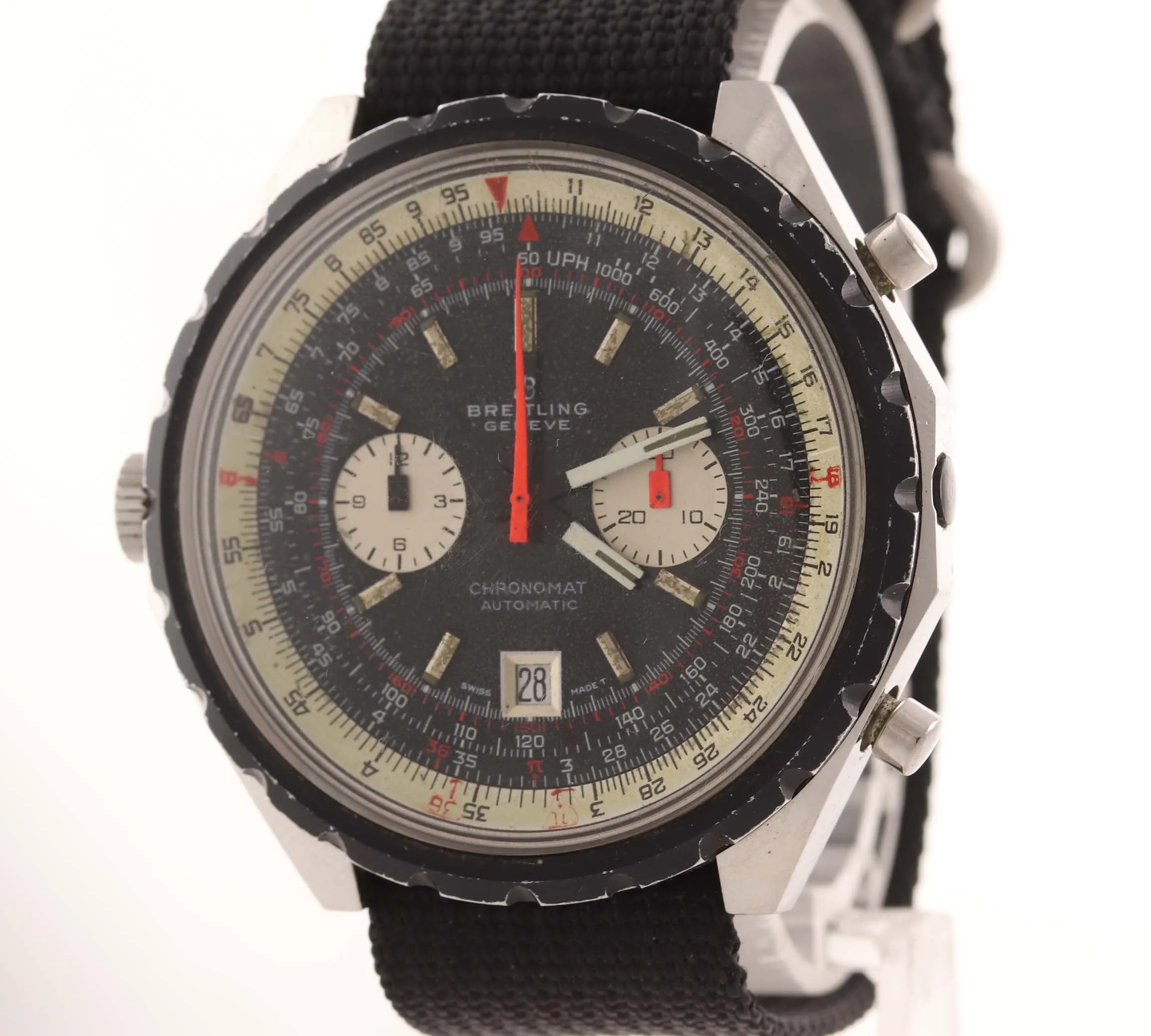 VTG Breitling Chronomat Cal 11 1808 11525/67 Chronograph Date 48mm Steel Watch