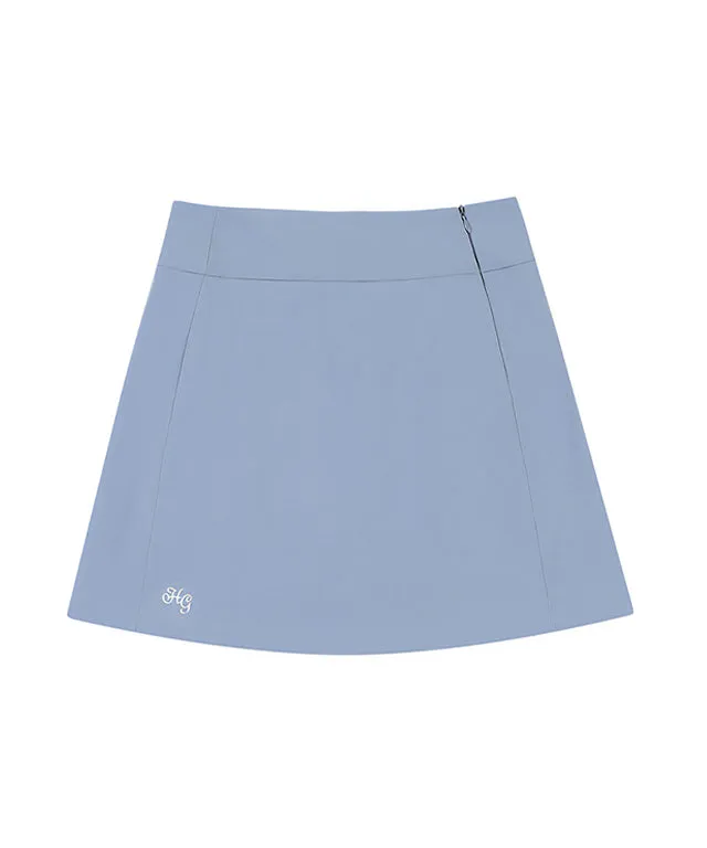 [Warehouse Sale] Haley Women's A-line back pleated skirt - Blue