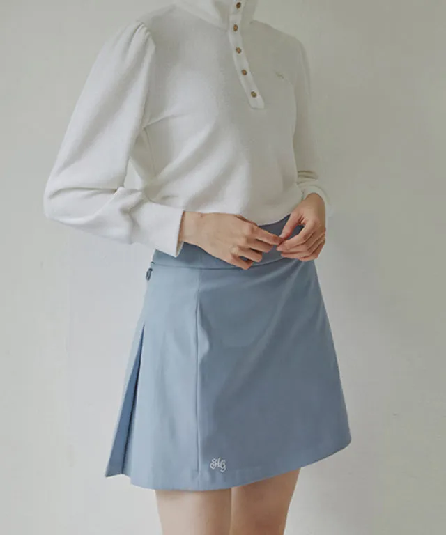 [Warehouse Sale] Haley Women's A-line back pleated skirt - Blue
