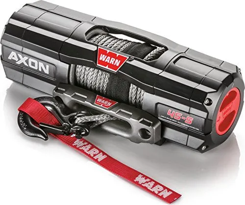 WARN 101140 AXON 45-S Powersports Winch with Spydura Synthetic Cable Rope: 1/4" Diameter x 50' Length, 2.25 Ton (4,500 lb) Pulling Capacity