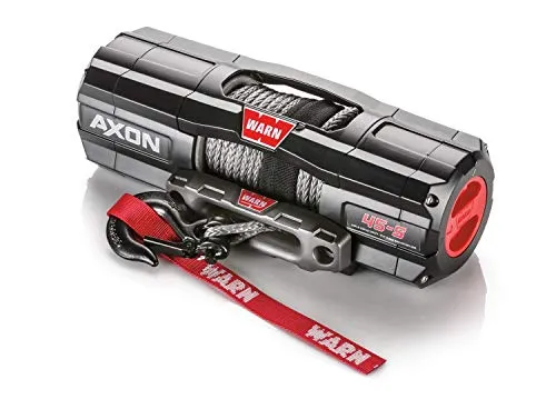 WARN 101140 AXON 45-S Powersports Winch with Spydura Synthetic Cable Rope: 1/4" Diameter x 50' Length, 2.25 Ton (4,500 lb) Pulling Capacity