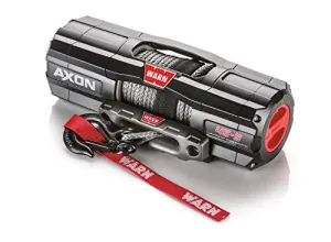 WARN 101140 AXON 45-S Powersports Winch with Spydura Synthetic Cable Rope: 1/4" Diameter x 50' Length, 2.25 Ton (4,500 lb) Pulling Capacity