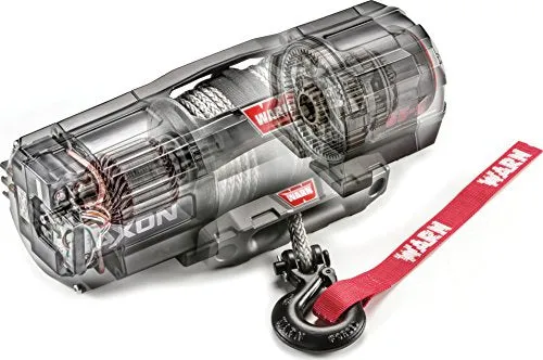 WARN 101140 AXON 45-S Powersports Winch with Spydura Synthetic Cable Rope: 1/4" Diameter x 50' Length, 2.25 Ton (4,500 lb) Pulling Capacity