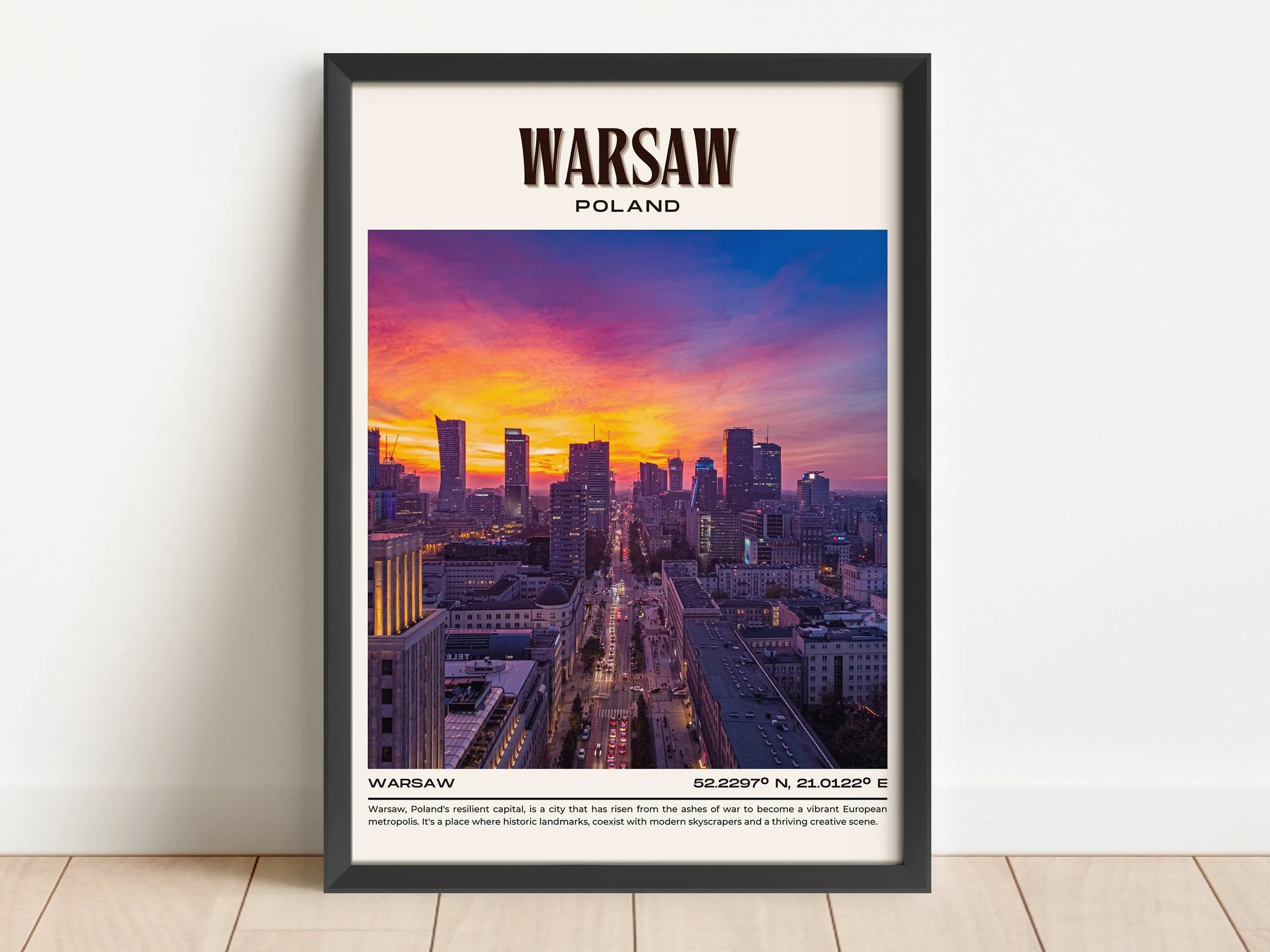 Warsaw Vintage Wall Art, Poland