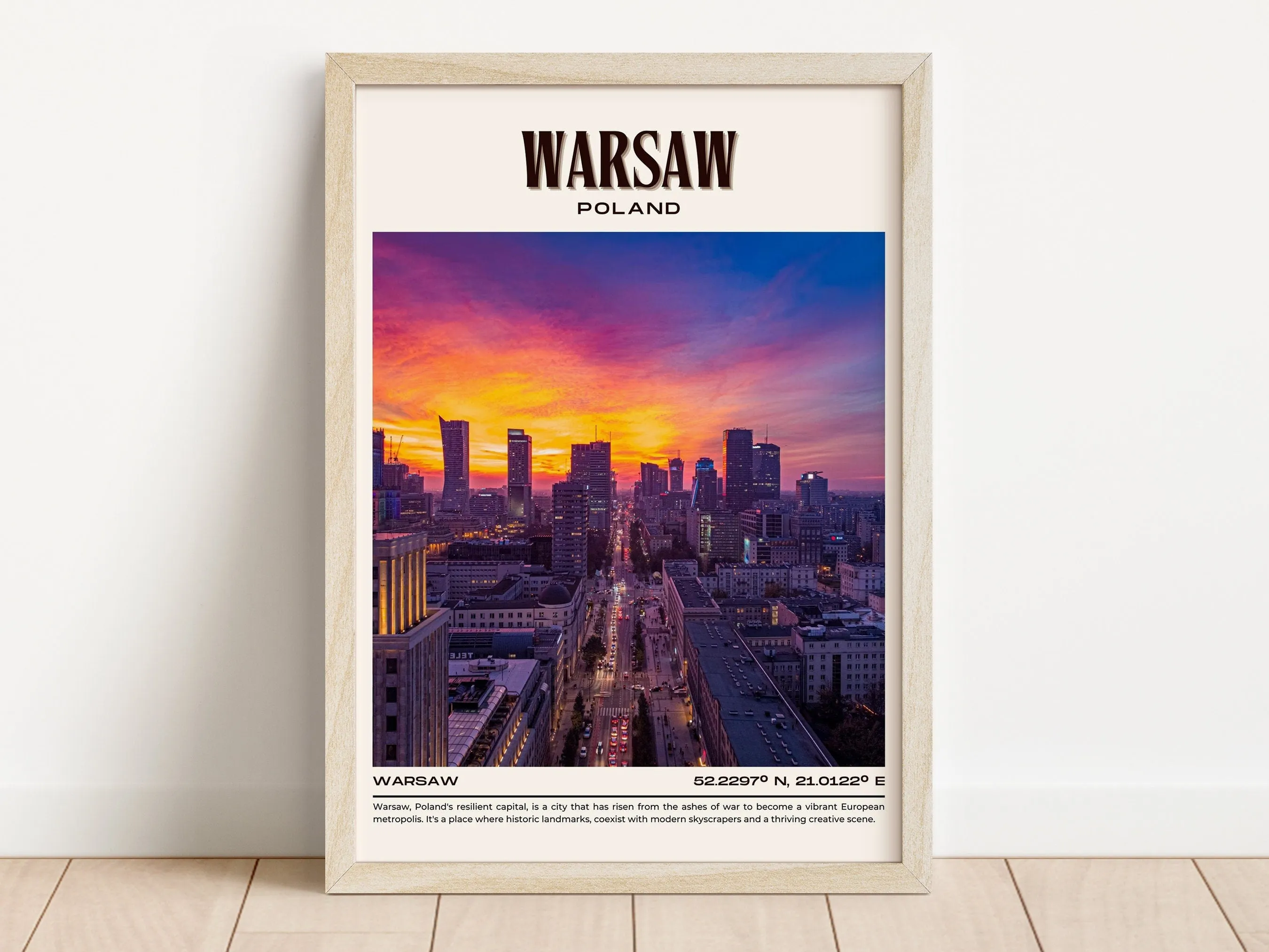 Warsaw Vintage Wall Art, Poland