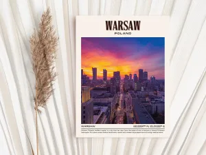 Warsaw Vintage Wall Art, Poland
