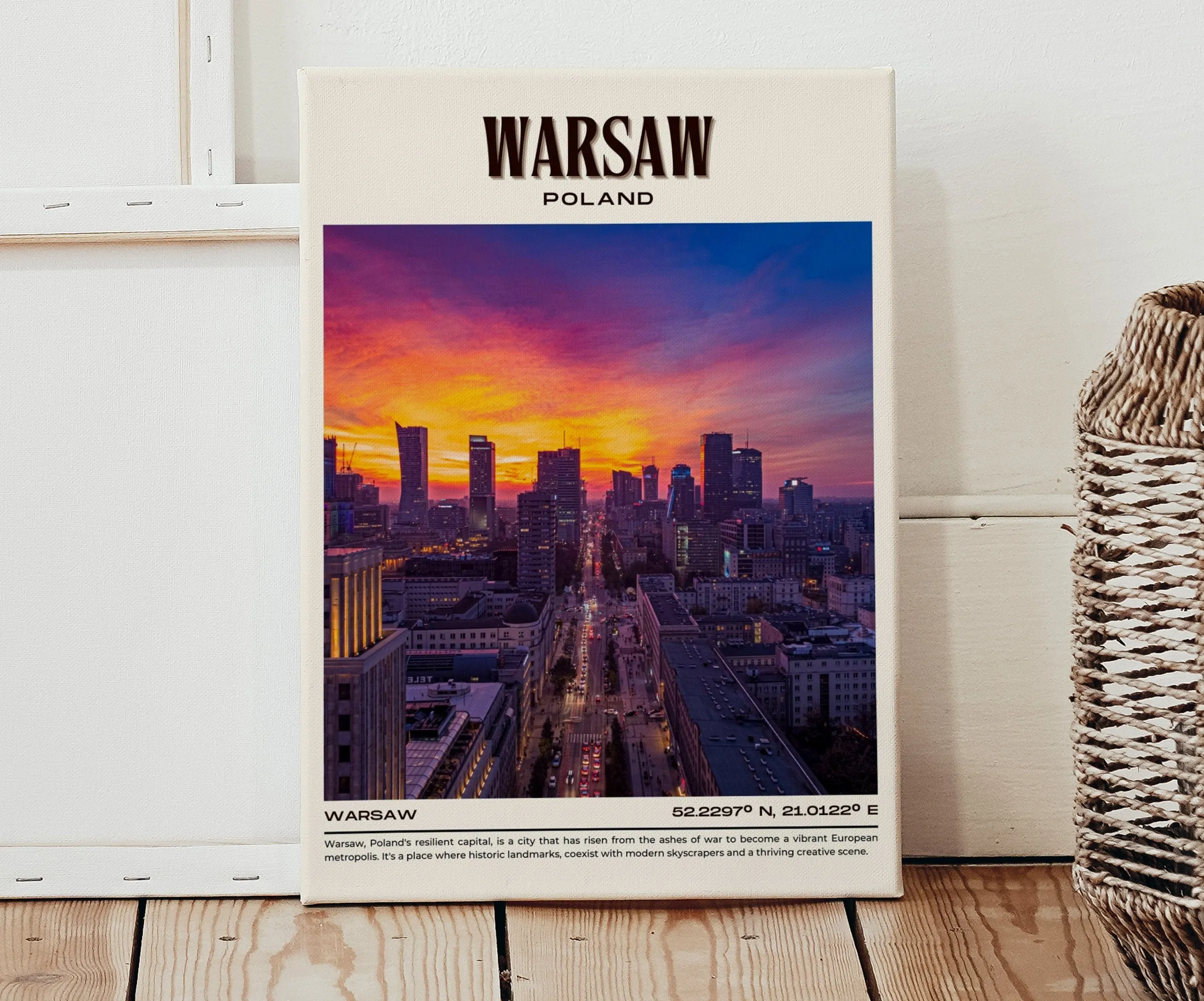 Warsaw Vintage Wall Art, Poland