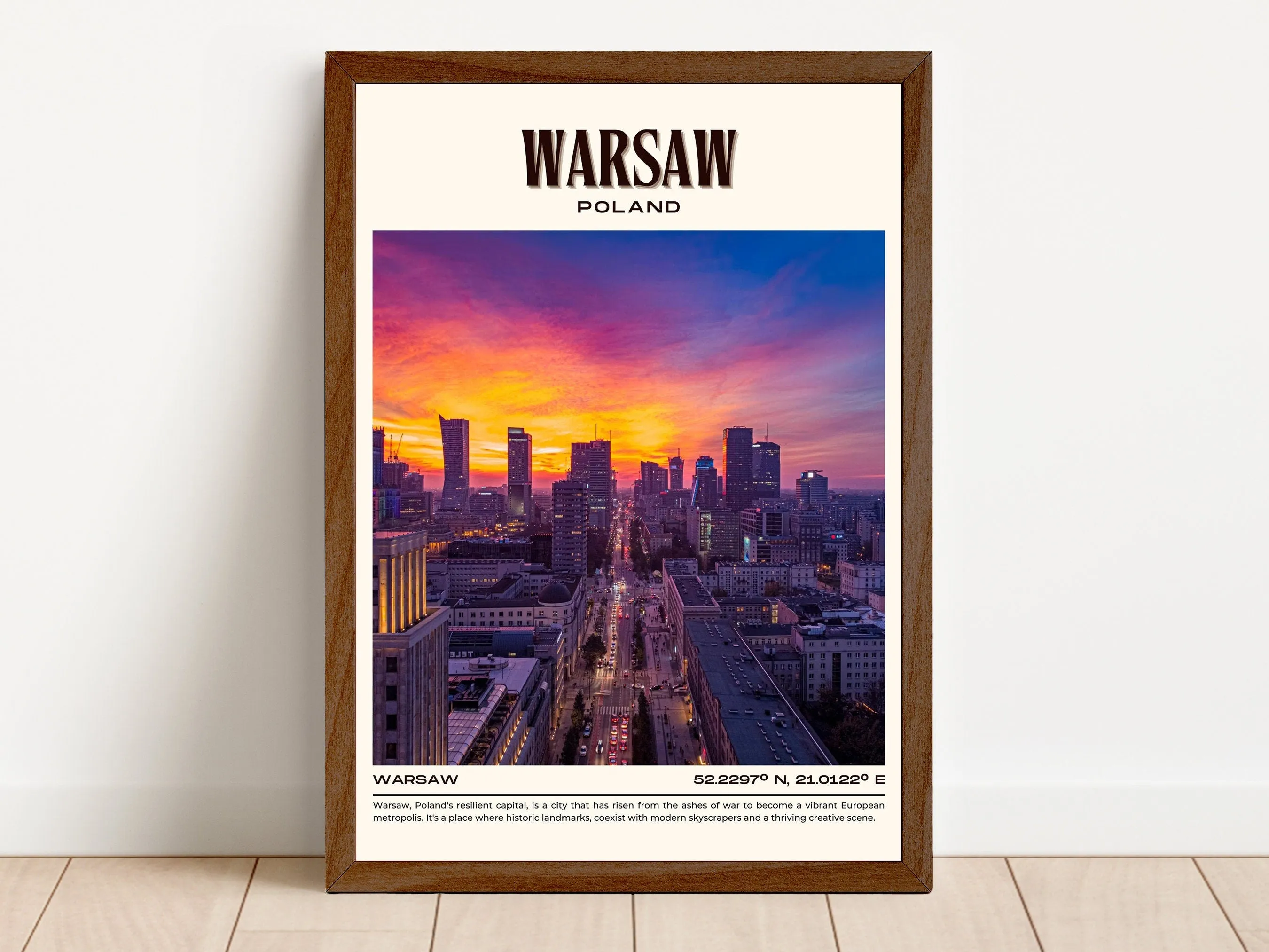 Warsaw Vintage Wall Art, Poland