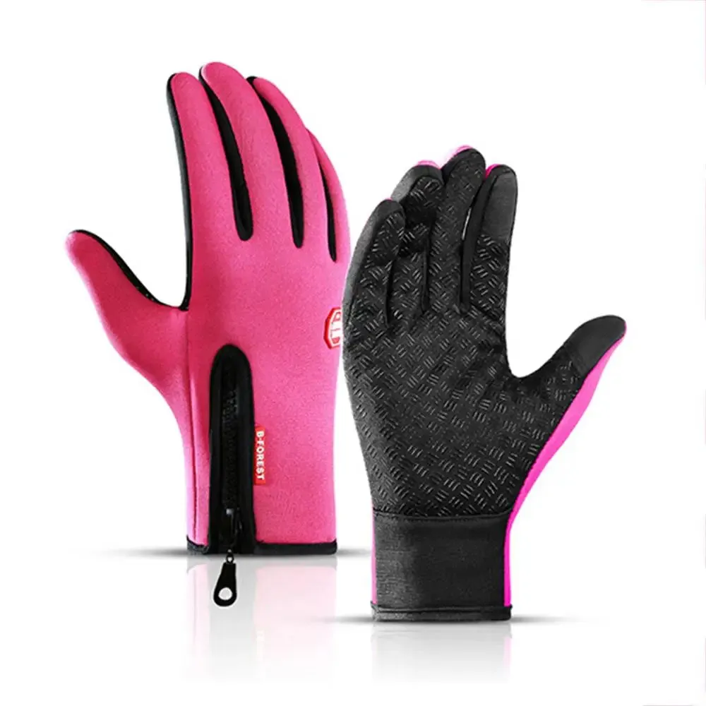 Waterproof Windproof Winter Gloves - Cold Gloves for Men, Snowboard Motorcycle Riding Driving Warm Touchscreen Zipper Glove