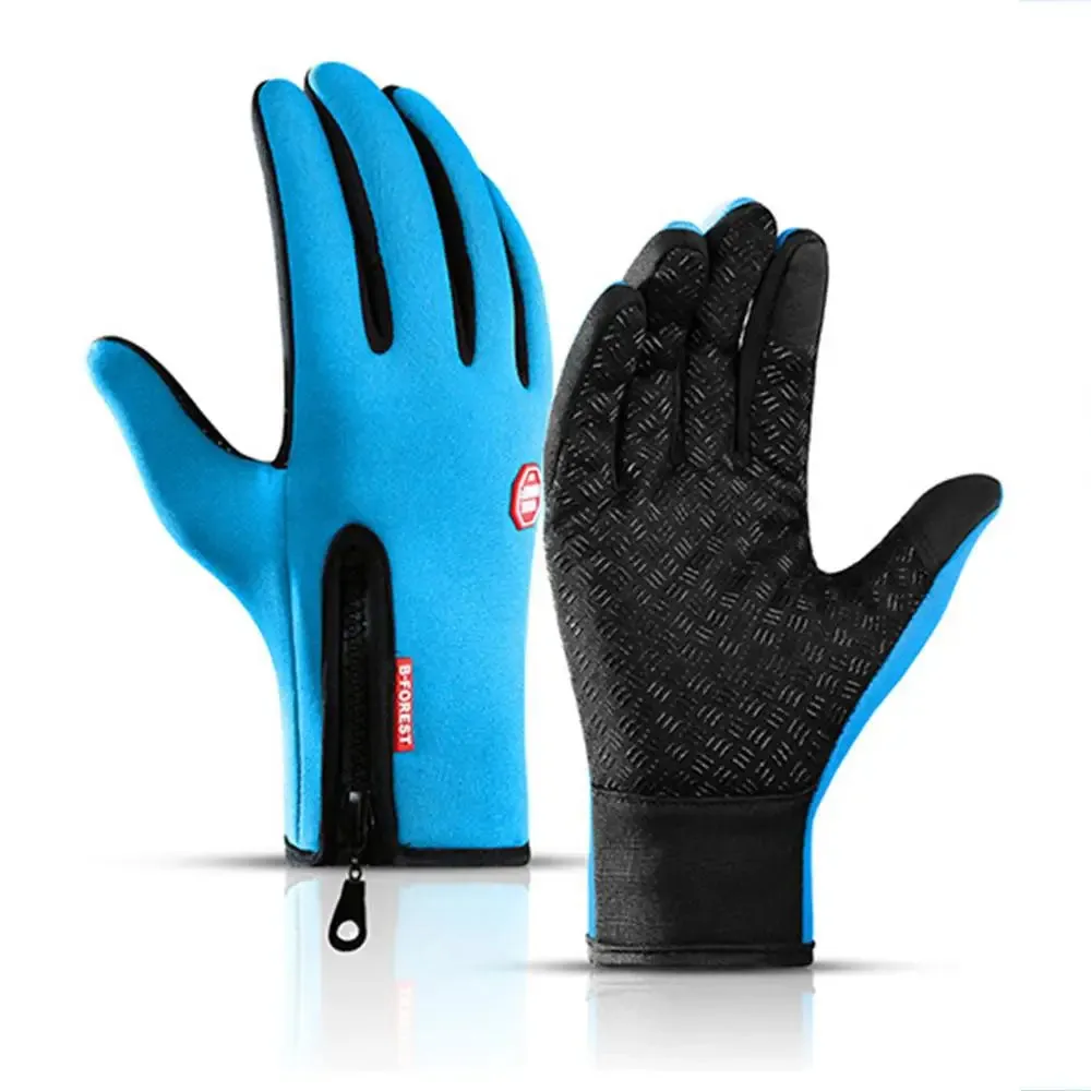 Waterproof Windproof Winter Gloves - Cold Gloves for Men, Snowboard Motorcycle Riding Driving Warm Touchscreen Zipper Glove