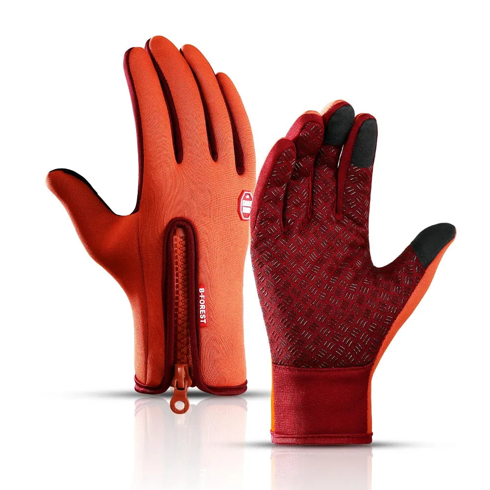 Waterproof Windproof Winter Gloves - Cold Gloves for Men, Snowboard Motorcycle Riding Driving Warm Touchscreen Zipper Glove